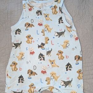 Angel Dear Blue Puppy Print One Piece